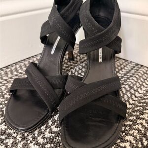 Donald J. Pliner Black Crisscross Sandals